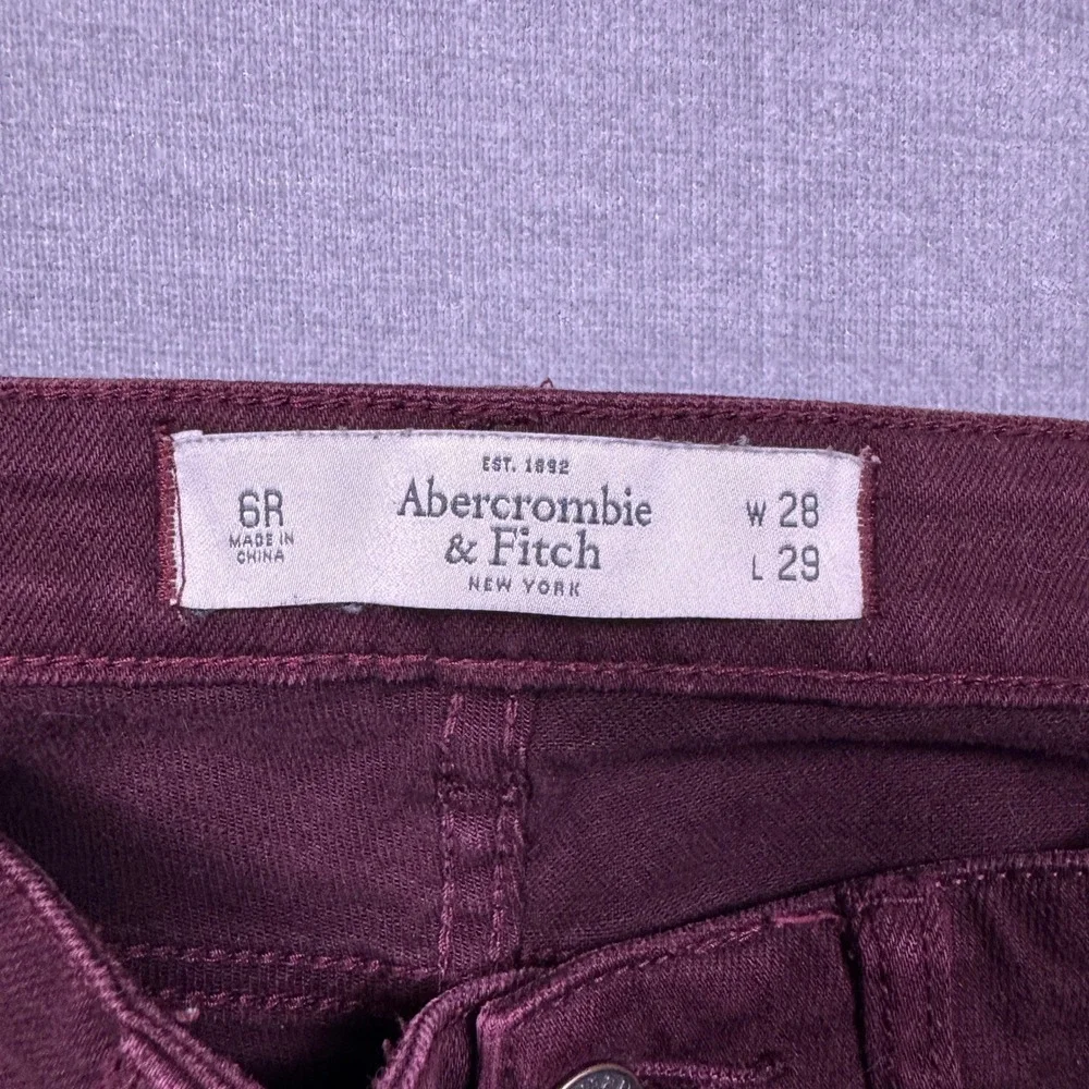 Abercrombie Fitch Purple Maroon Skinny Jeans Women's Size 6R Waist 28 Length 29 - Picture 5 of 11